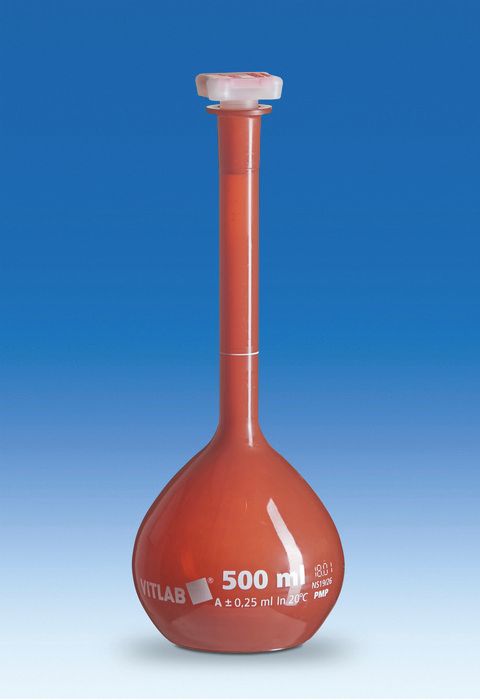Lightshield Volumetric Flask, 25mL, 10/19 stopper, pk2