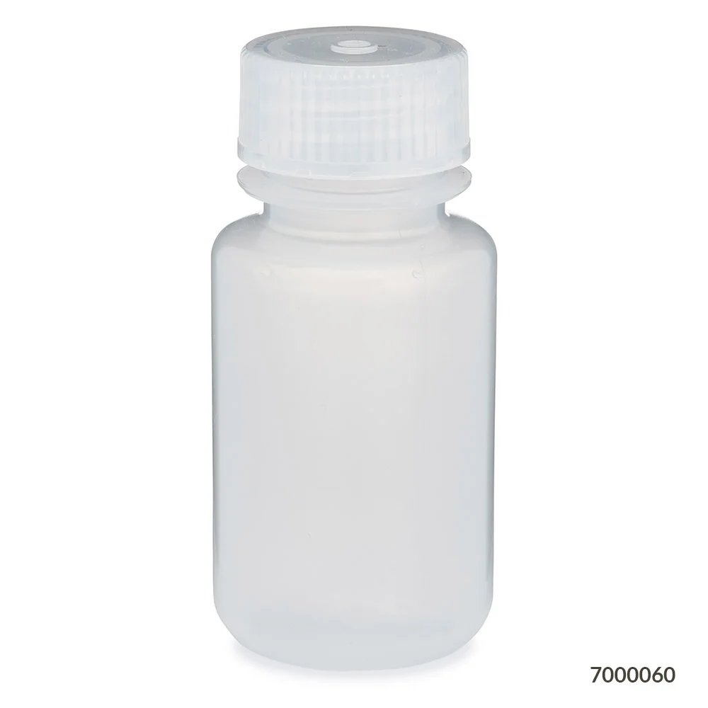 Bottle, Wide Mouth, PP Bottle, Attached PP Screw Cap, 60mL, 12/Pack - cs-72