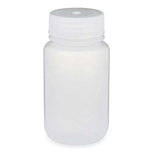 Bottle, Wide Mouth, PP Bottle, Attached PP Screw Cap, 125mL, 12/Pack - cs-72