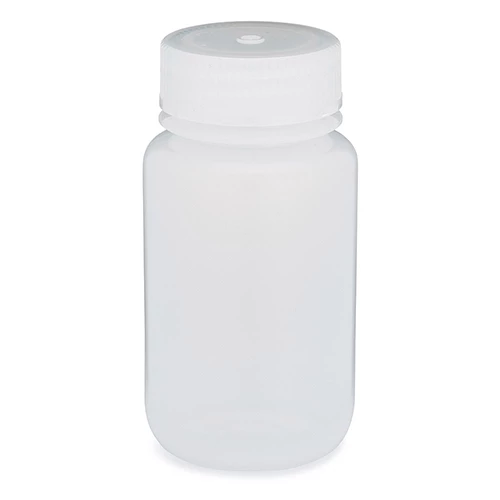 Bottle, Wide Mouth, LDPE Bottle, Attached PP Screw Cap, 125mL, 12/Pack