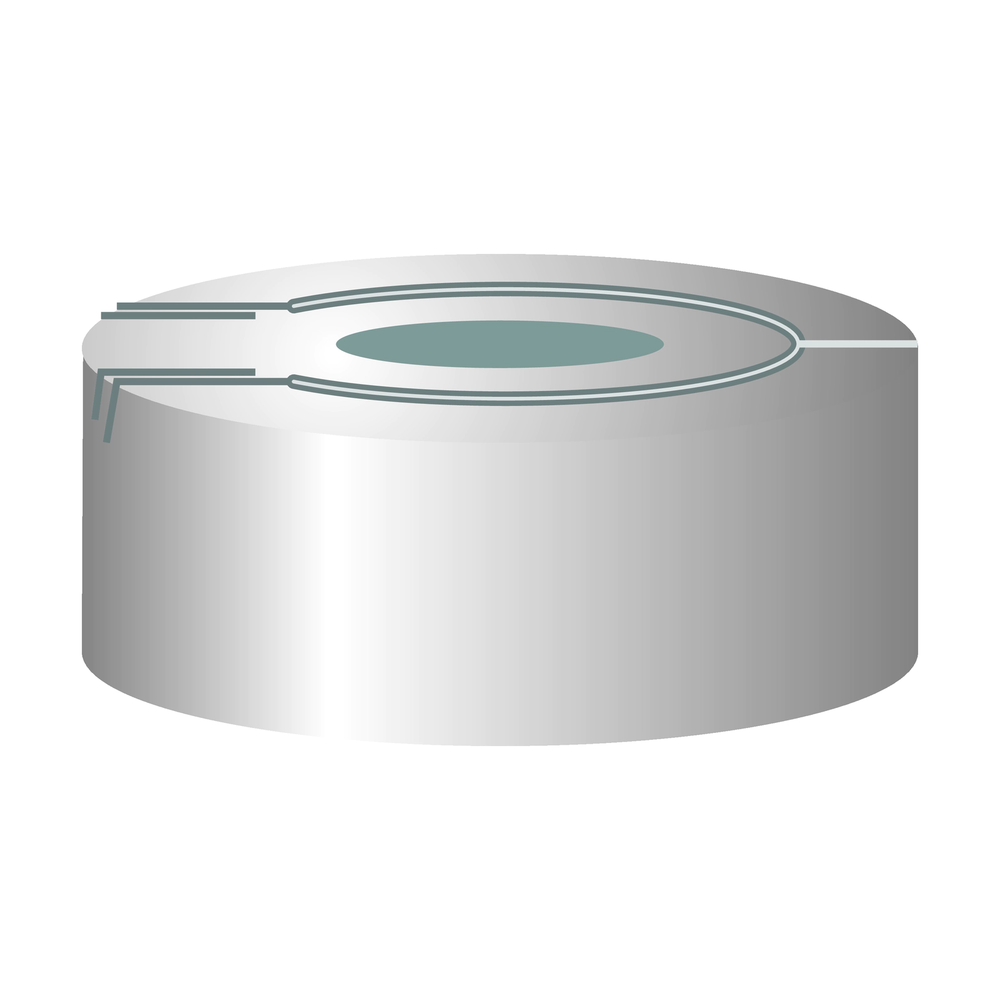 N20 Aluminium pressure release safety cap, silver
