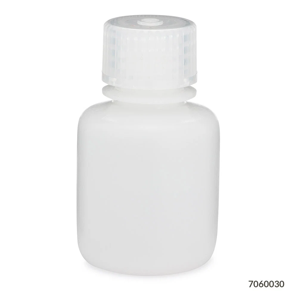 Bottle, Narrow Mouth, HDPE Bottle, Attached PP Screw Cap, 30mL, 12/Pack - cs-72