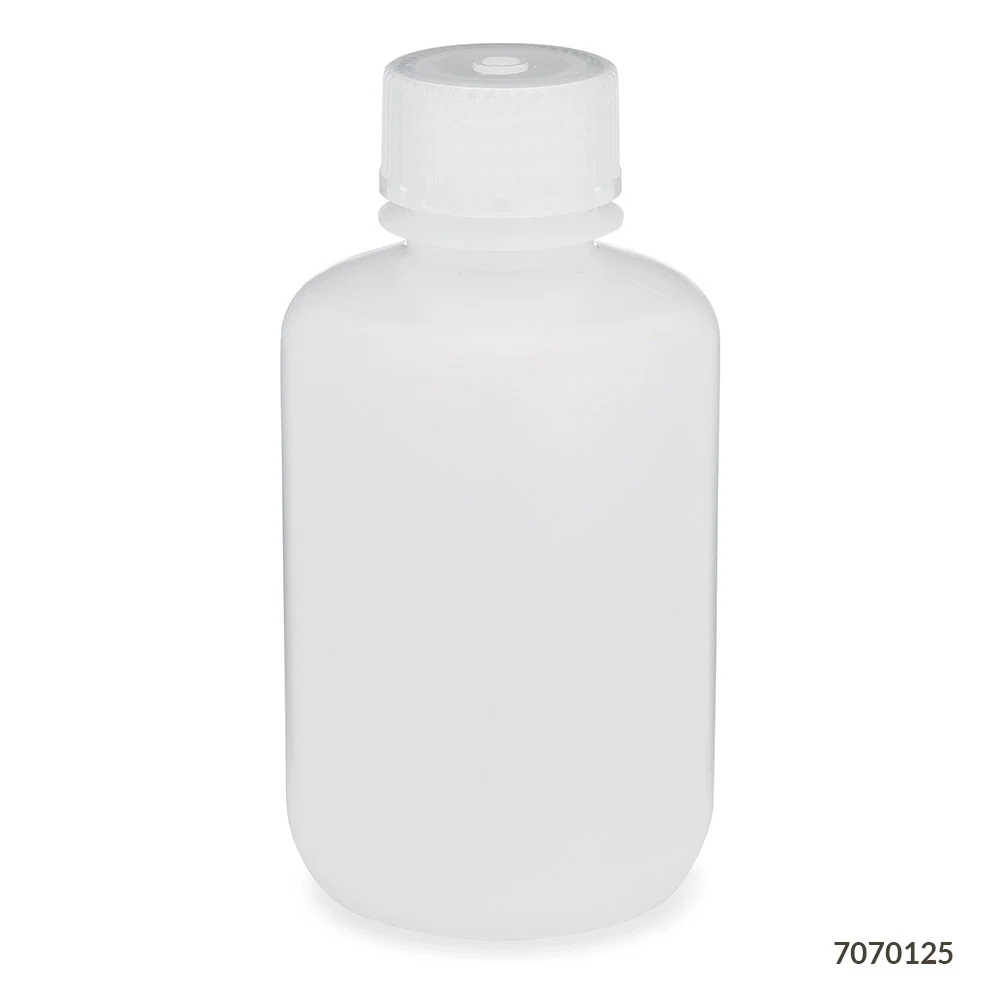 Bottle, Narrow Mouth, LDPE Bottle, Attached PP Screw Cap, 125mL, 12/Pack - cs-72