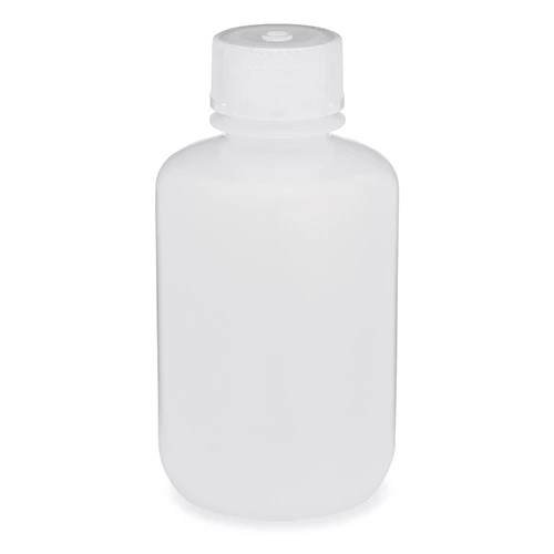 Bottle, Narrow Mouth, LDPE Bottle, Attached PP Screw Cap, 125mL, 12/Pack