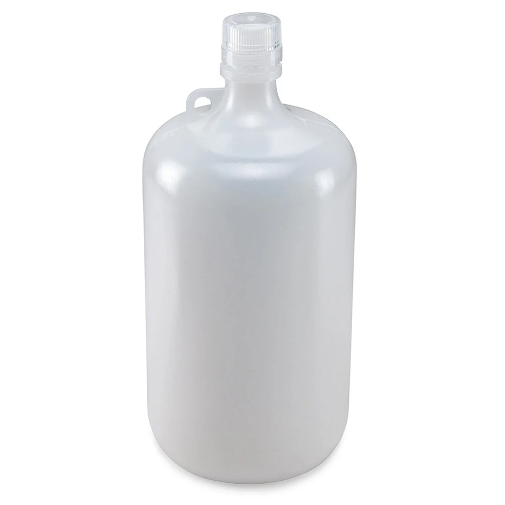 Bottle, Narrow Mouth, LDPE Bottle, Attached PP Screw Cap, 4 Litres (1 Gallon) - CS/6