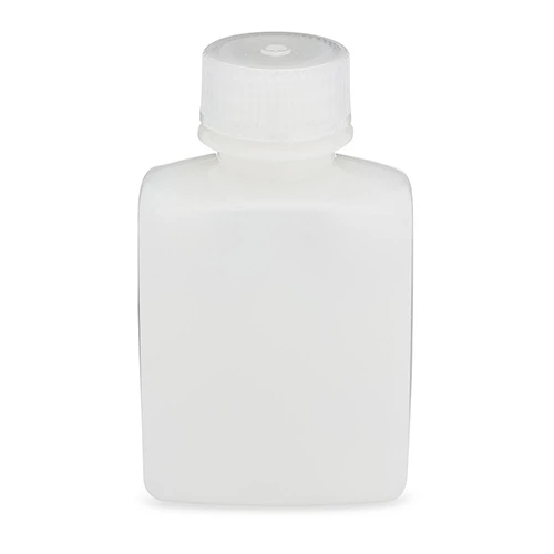 Bottle, Rectangular, HDPE Bottle, 28mm PP Screw Cap, 125mL (4oz), 12/Pack