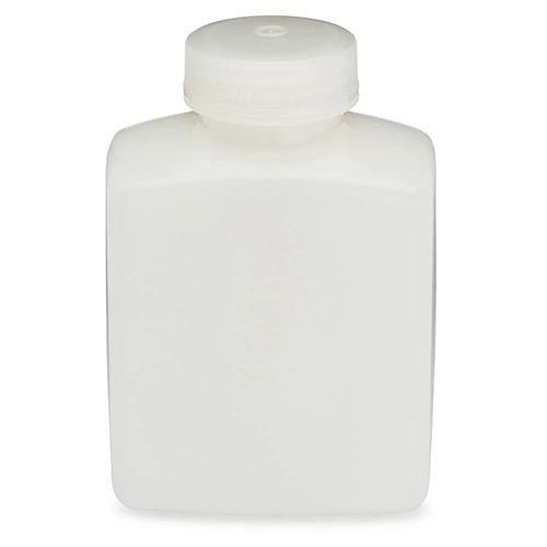 Bottle, Rectangular, HDPE Bottle, 48mm PP Screw Cap, 500mL (16oz), 12/Pack