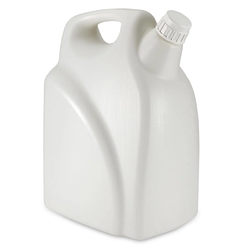 Jerrican with Handle, HDPE Bottle, 53mm PP White Screw Cap, 20 Litres (5 Gallons) - CS/4