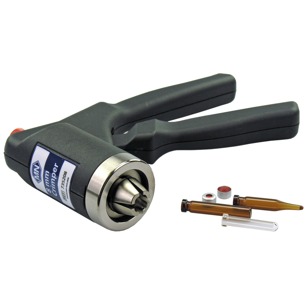 Manual crimper (ergonomic) 8 mm Aluminium Caps