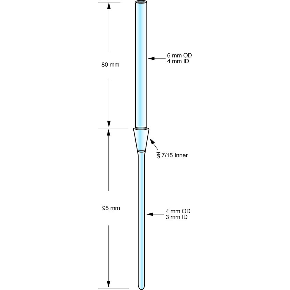 BRUKER HT DEWAR SAMPLE TUBE,95MMLGH FOR 4MMOD SECT