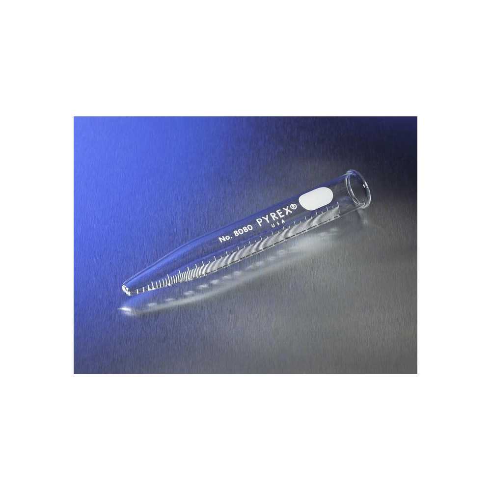 PYREX 50mL Conical Centrifuge Tube with White Graduations, Beaded Rim
