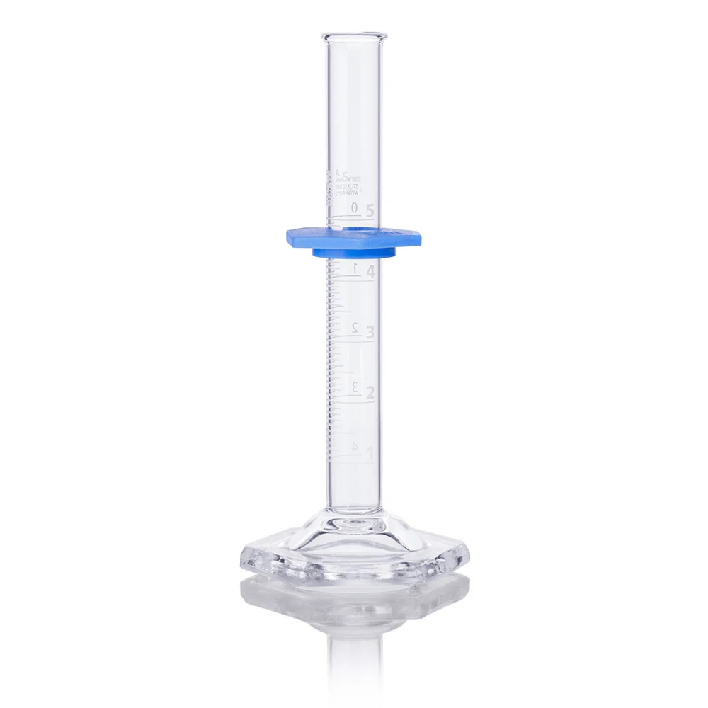 Cylinder, Graduated, Globe Glass, 5mL, Class A, To Deliver (TD), Dual Grads, ASTM E1272, 1/Box - CS/6