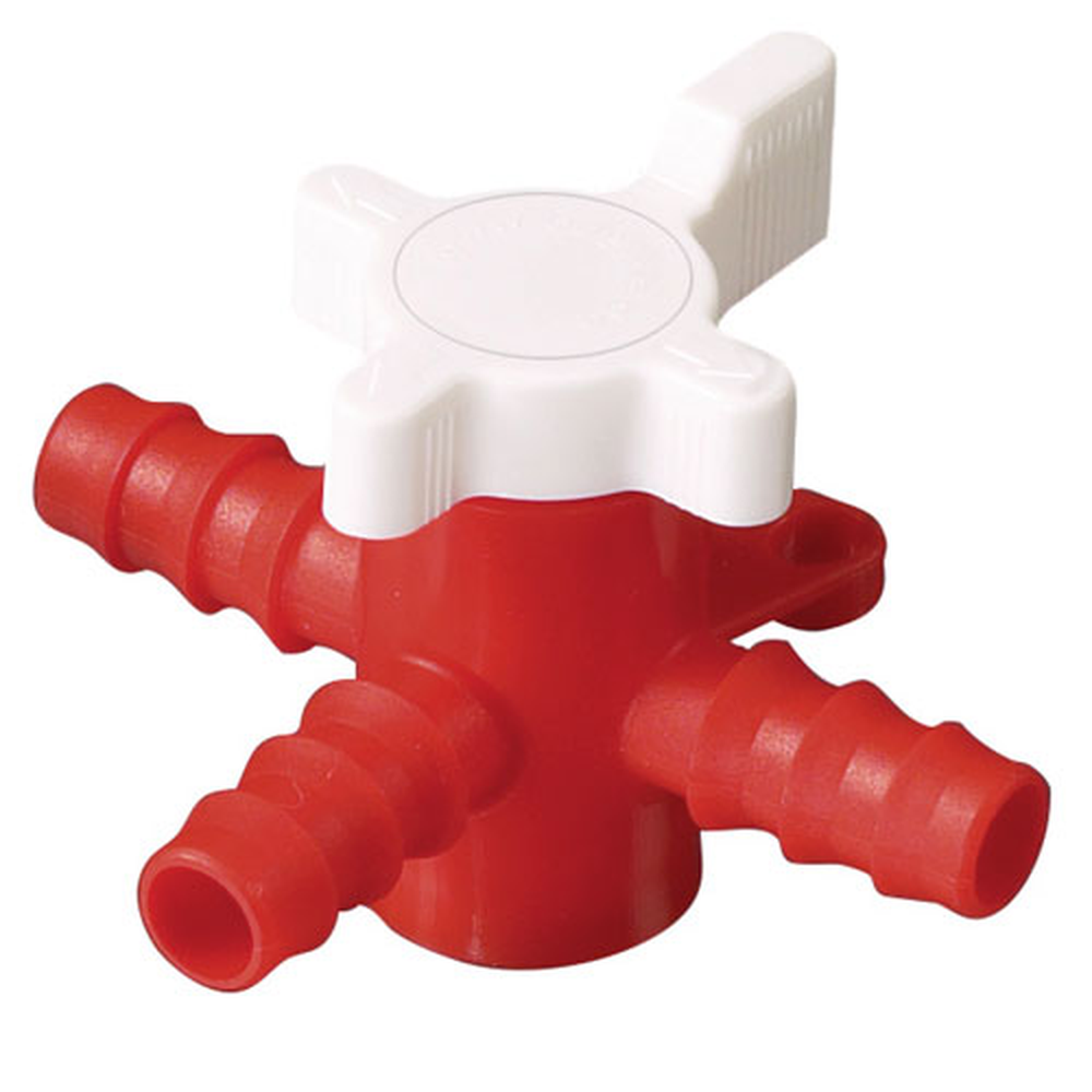 Three-way Valve, PP/PE 7-9mm, 1/EA