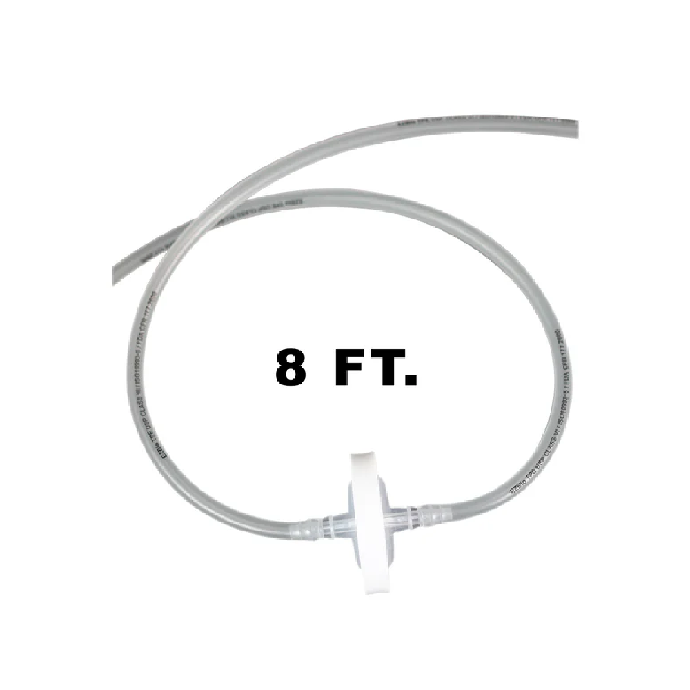 Vactrap™ G Tubing Extension 8 feet (8'), with 0.2 µm PTFE Inline Vent Filter, 1/EA