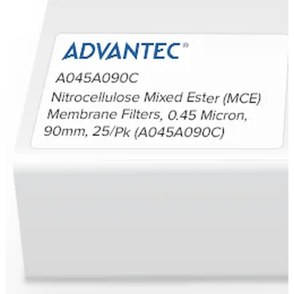 Nitrocellulose Mixed Ester (MCE) Membrane Filters, 0.45 Micron, 90mm, 25/Pk