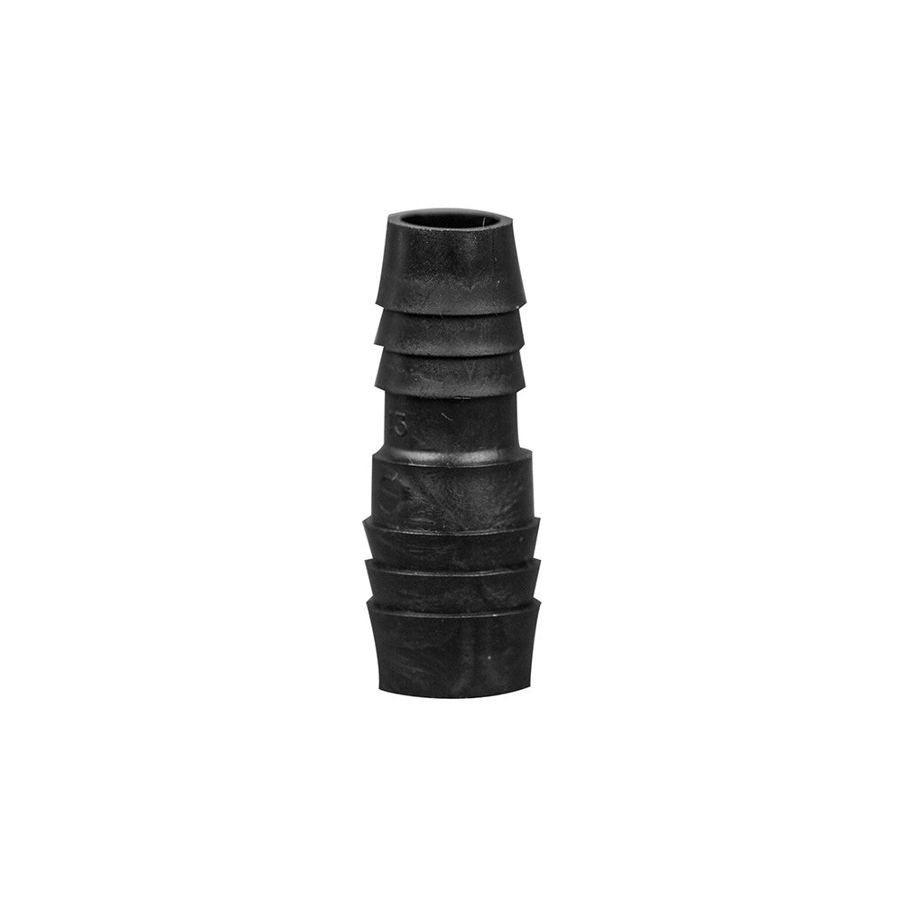 Polyethylene Barbed Union Tube Fittings, Reducing Connector, 5/8 Inch x 1/2 Inch, 100/PK