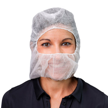 Polypropylene Hood, White, 10/100, XL