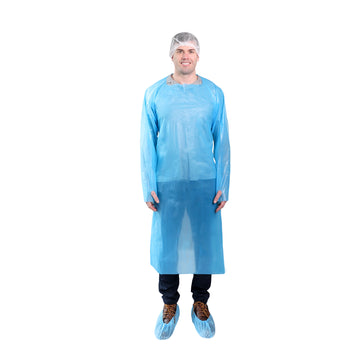 4.5mil CPE Gown, Blue, 10/10, LG