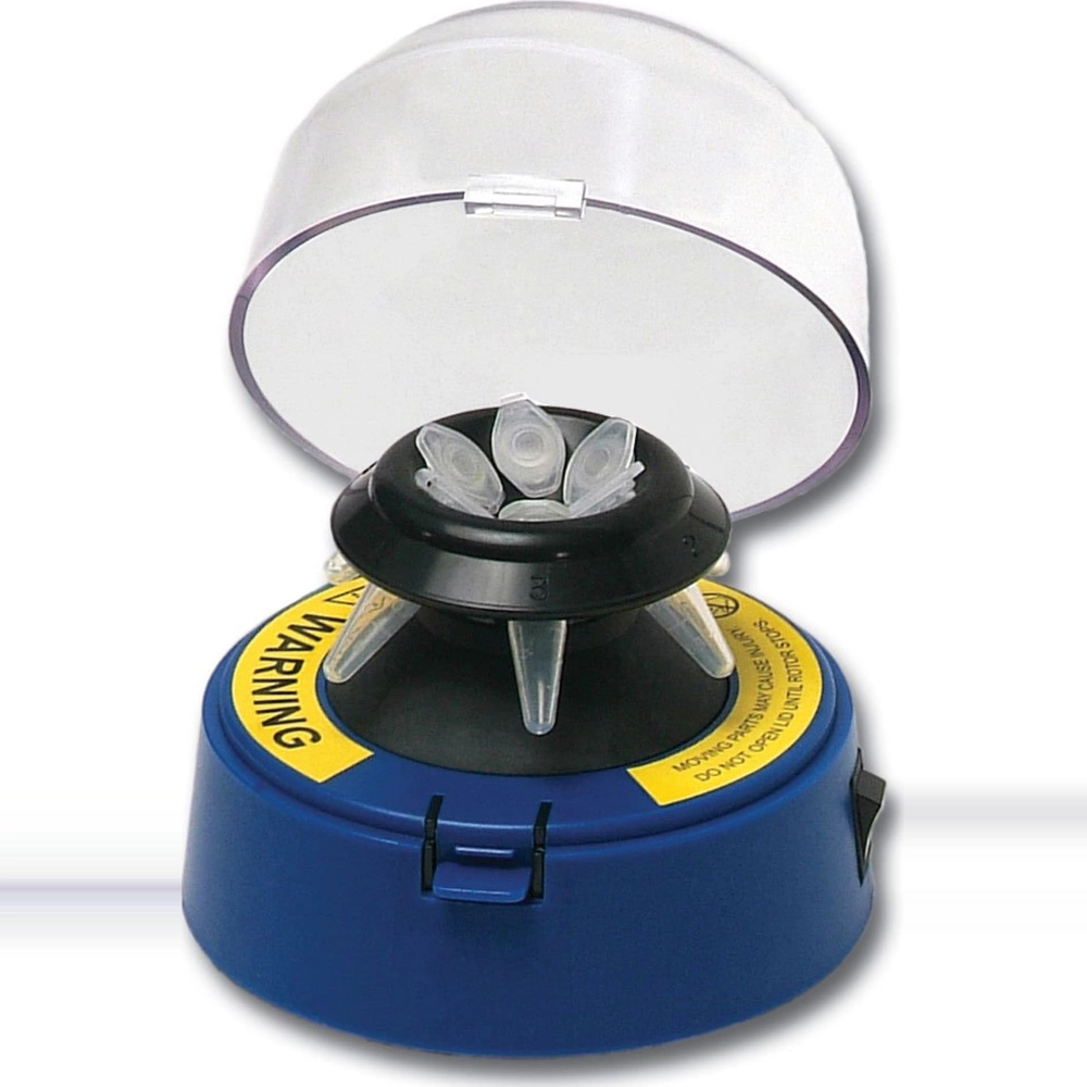 Red mini-centrifuge (6place) with 2 rotors - Blue mini-centrifuge with 2 rotors 115V