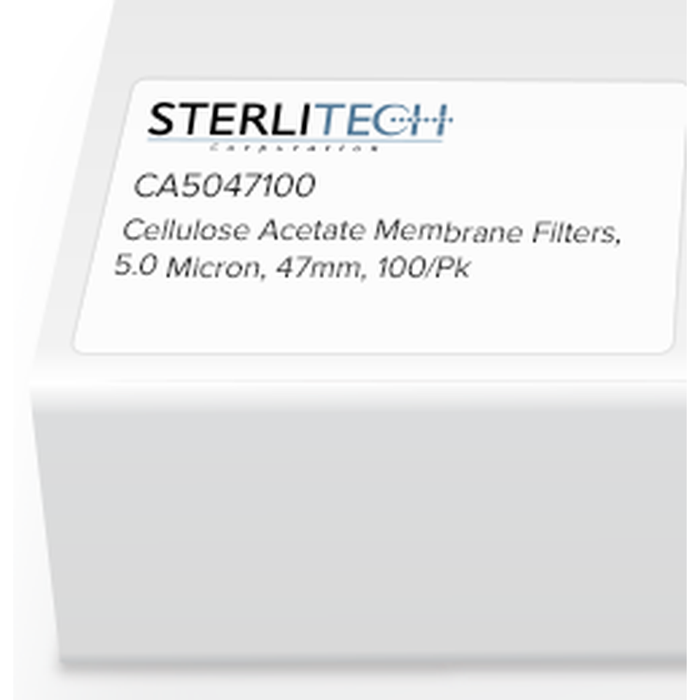 Cellulose Acetate Membrane Filters, 5.0 Micron, 47mm, 100/Pk