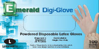 Digi-Glove Powdered Latex 4 Mil GP, Large, 100/Pk