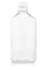 EZBio® Titanium Square, Polyethylene Terephthalate Glycol (PETG) Media Bottles, Non-Sterile Storage Bottles, 38-430 mm Neck, 1000mL, No Cap, 24/CS