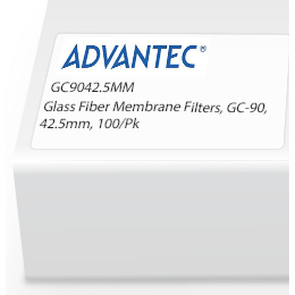 Glass Fiber Filters, Advantec, GC-90, 42.5mm, 100/Pk