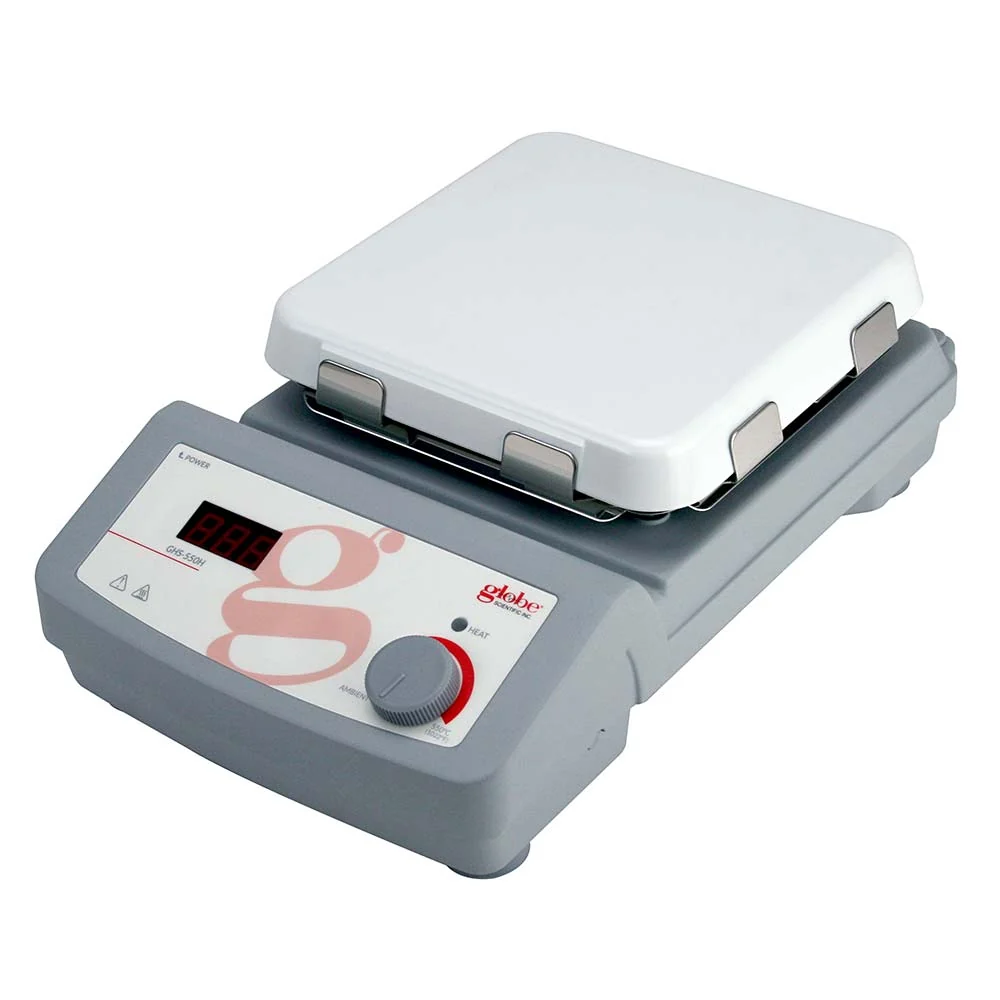 UK-EU Hotplate, Digital, 550C Maximum Temperature, 7 x 7 inch glass ceramic top plate, 200-240v 50-60Hz