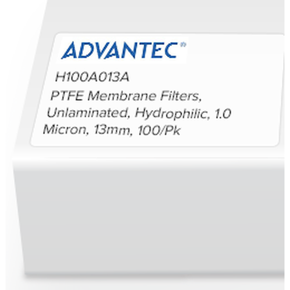 PTFE Unlaminated Membrane Filters, Hydrophilic, 0.5 Micron, 90mm, 25/Pk