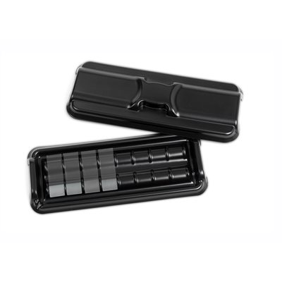 Slide Staining Tray Set, Disposable (1 Lid+ 4 Bases), Black