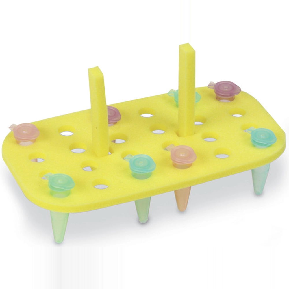 Floating Tube Rack, 1.5-2.0mL Tubes, Yellow