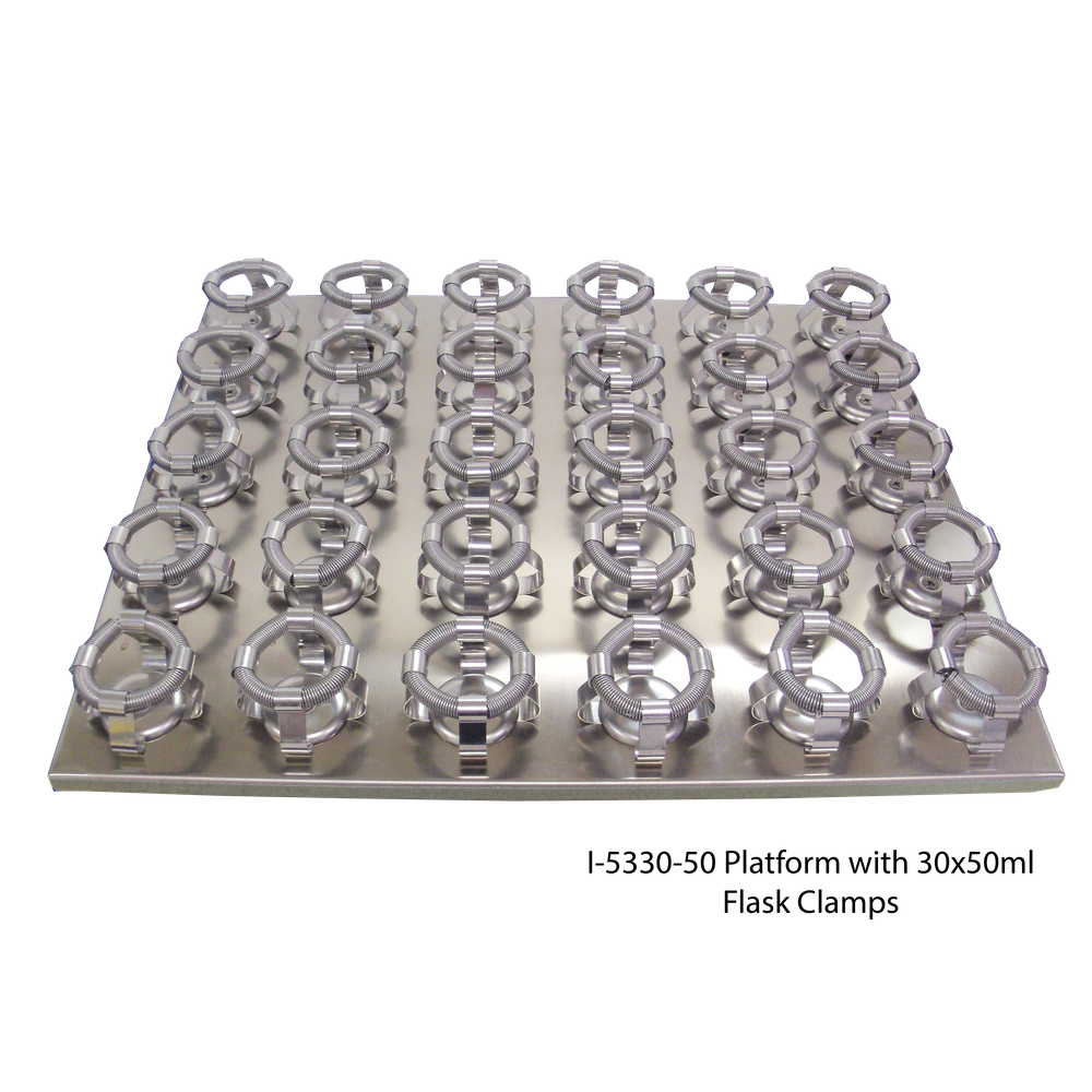 Platform with 30 x 50mL flask clamps