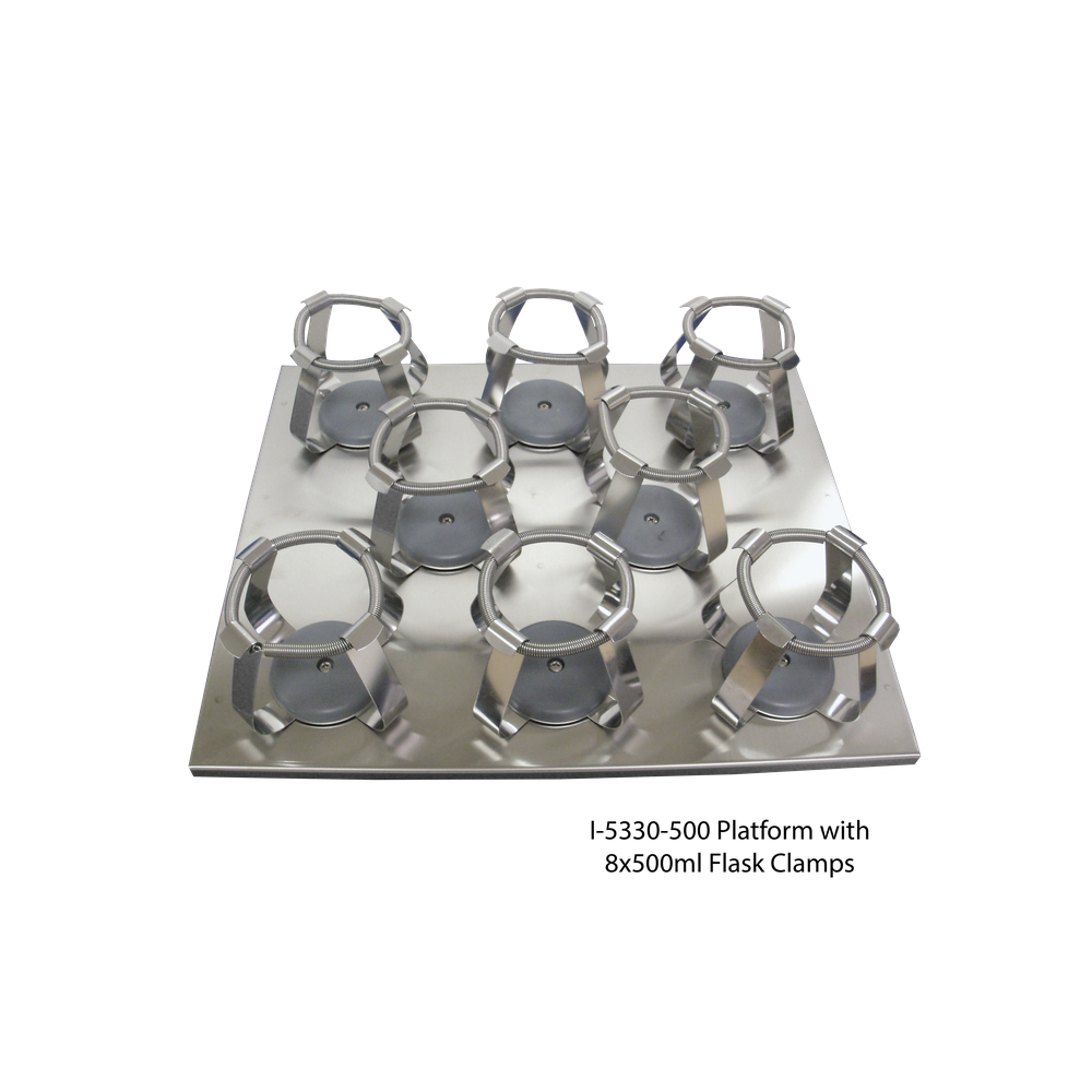 Platform with 8 x 500mL flask clamps