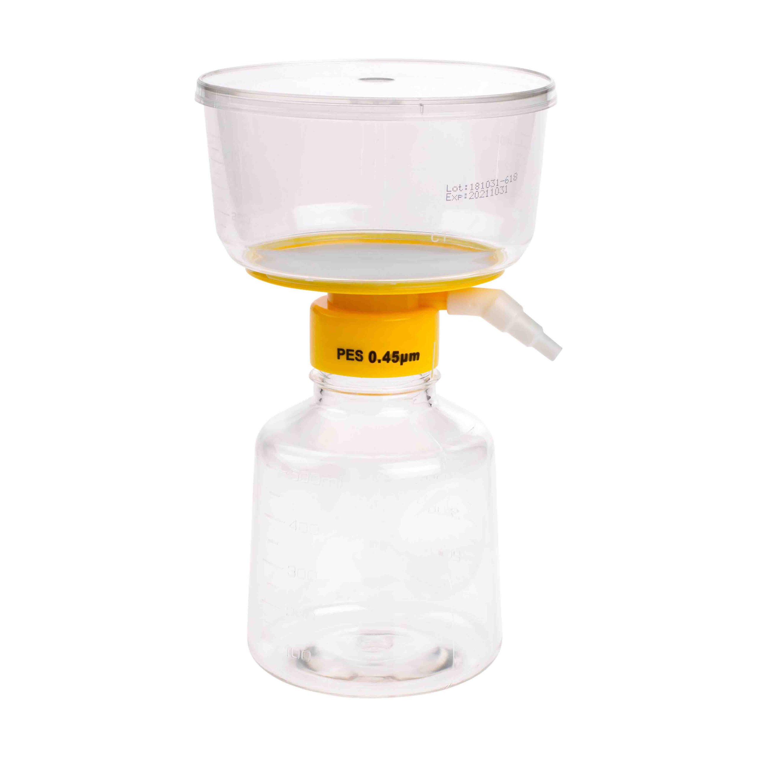 500mL Filter System, PES Filter Material, 0.45µm, 90mm, Sterile