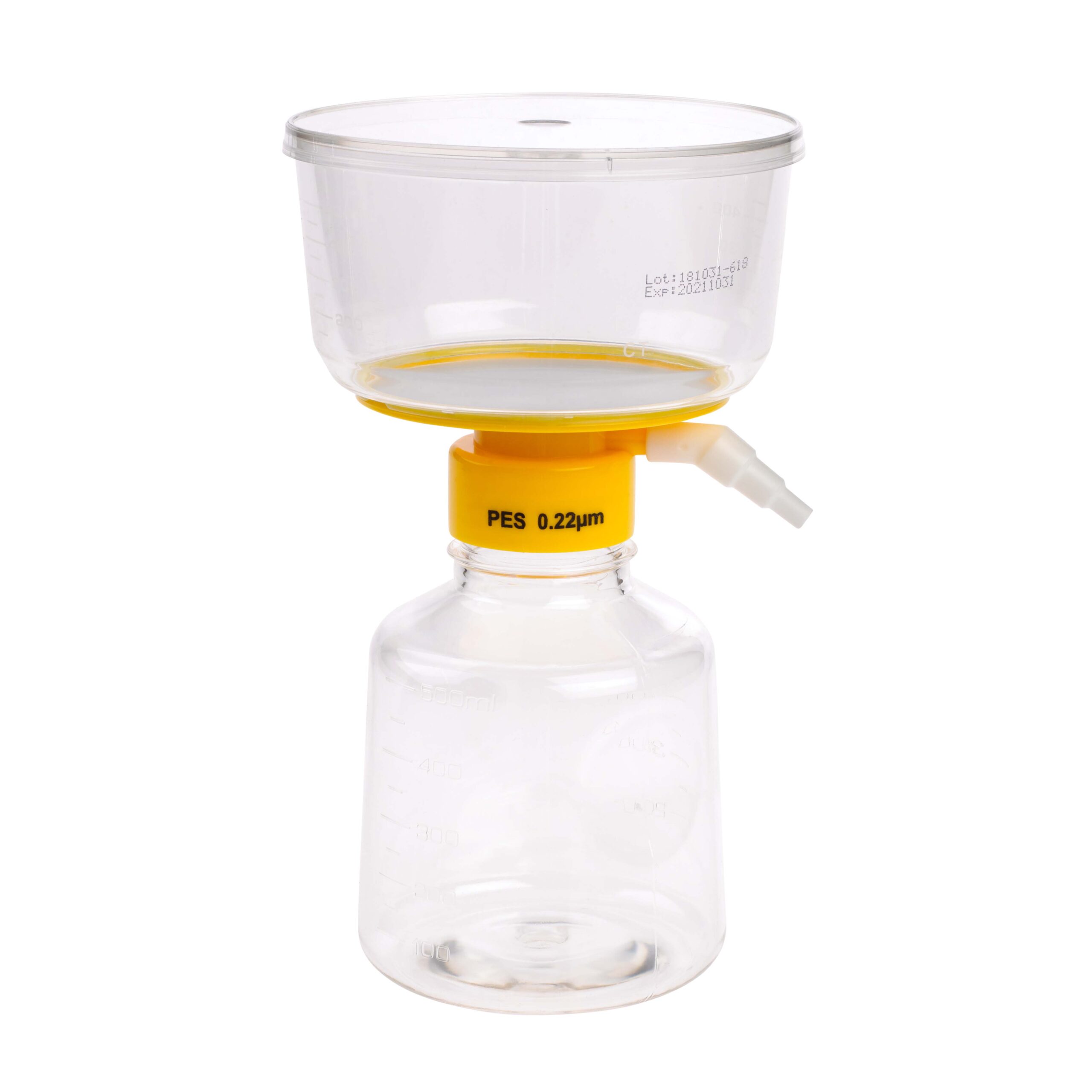 500mL Filter System, PES Filter Material, 0.22µm, 90mm, Sterile