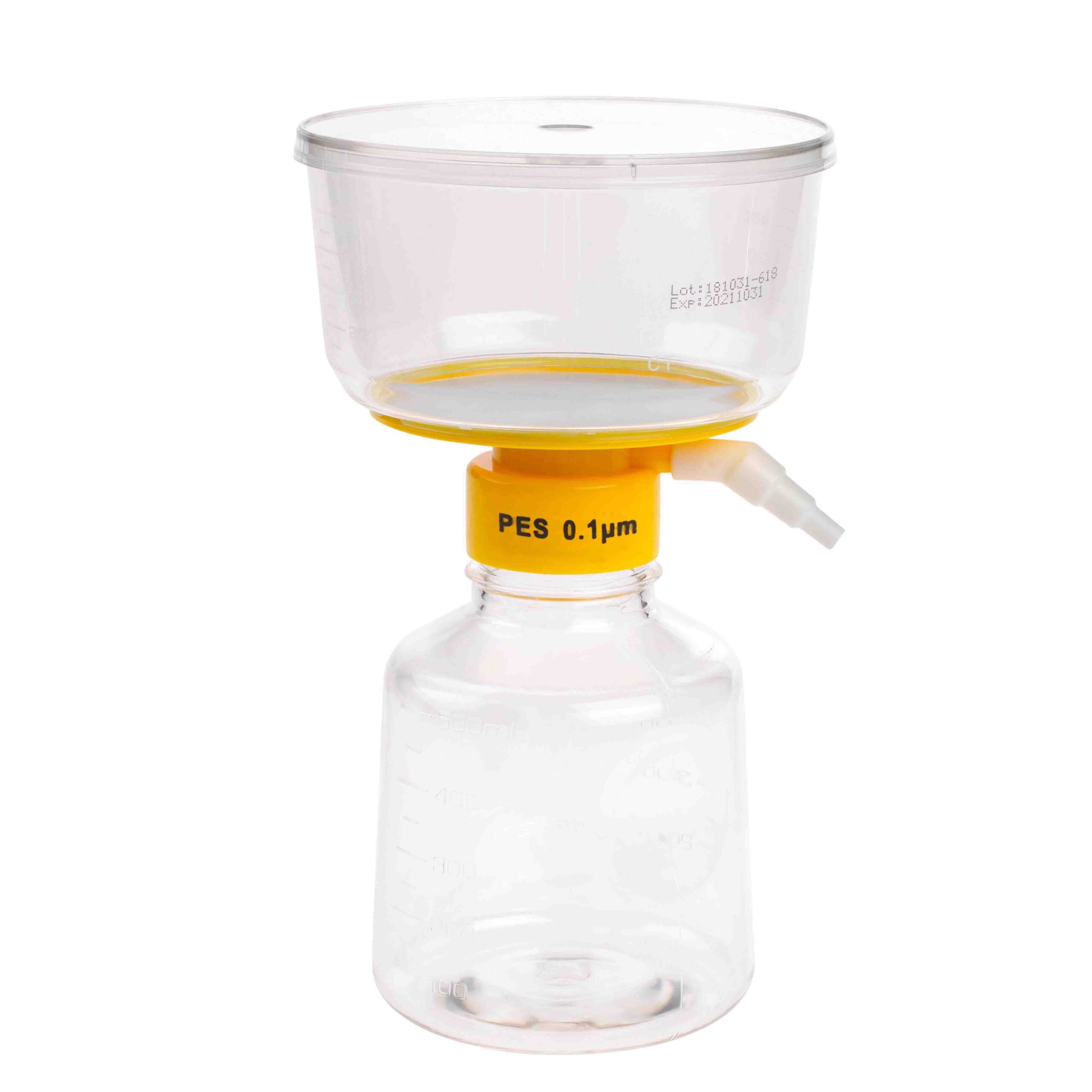 500mL Filter System, PES Filter Material, 0.10µm, 90mm, Sterile