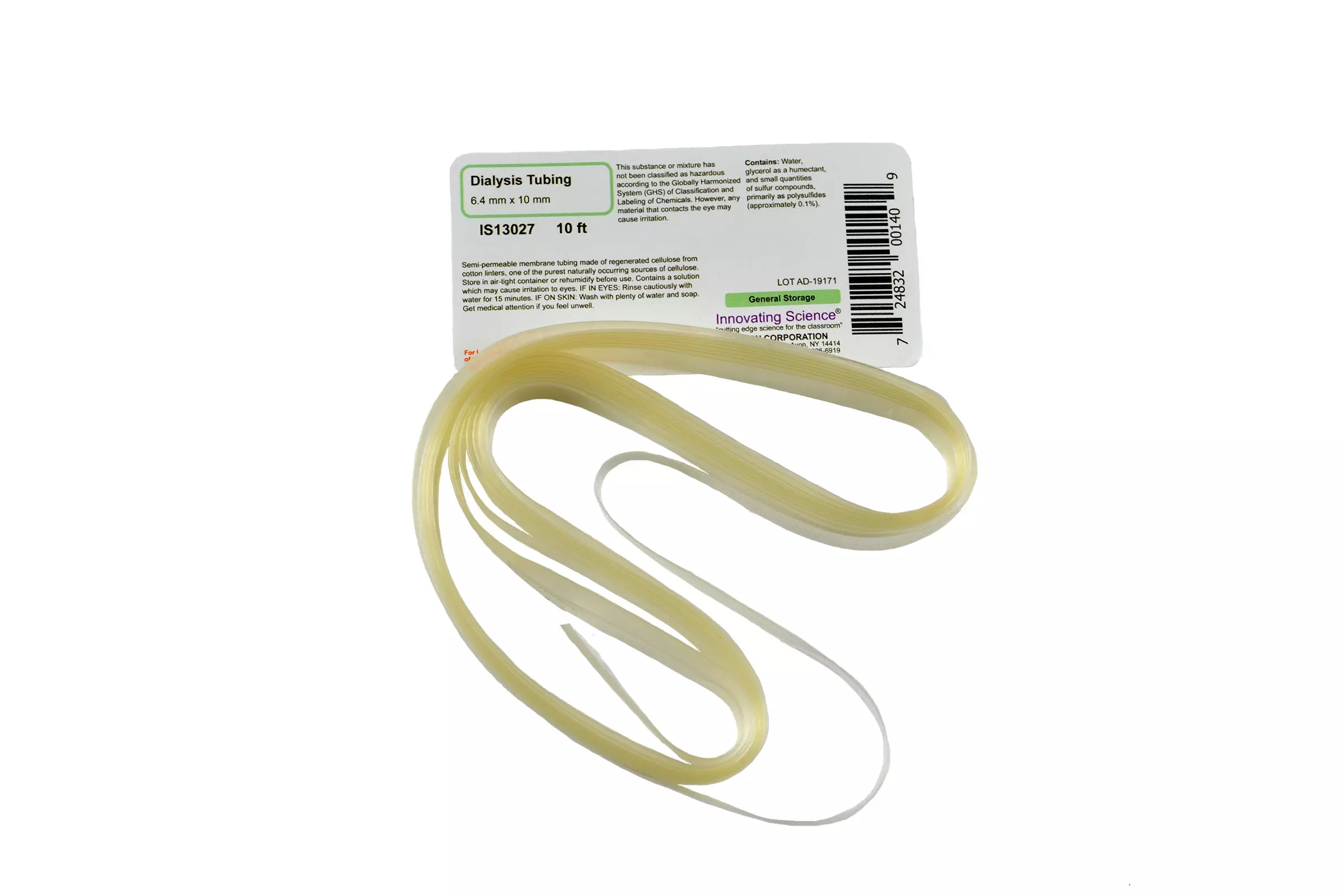 DIALYSIS TUBING 6.4MM X 10MM 10FT