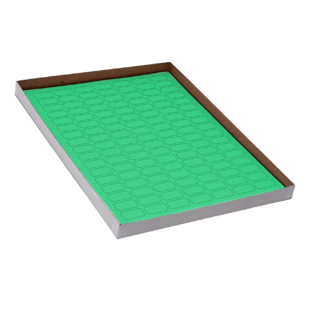 Label Sheets, Cryo, 24x13mm, for 0.5mL Tubes, 20 Sheets, 119 Labels per Sheet, Green