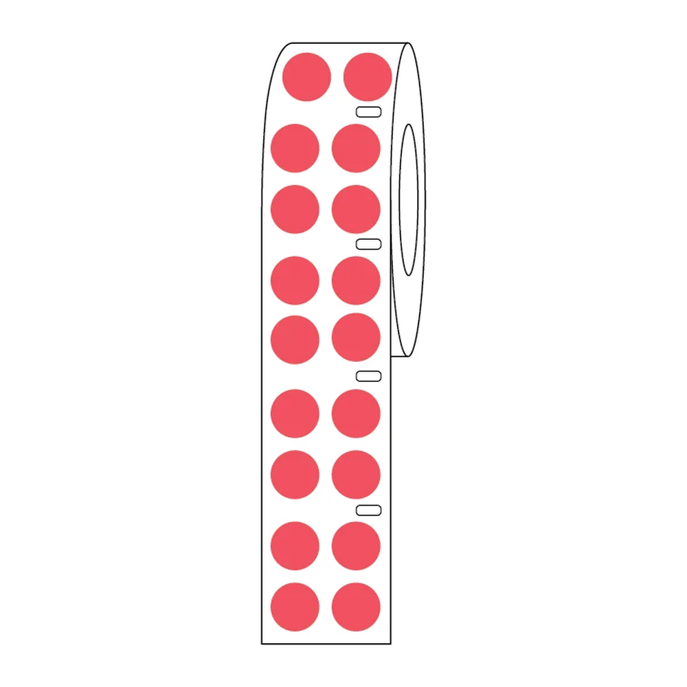 Label Roll, Cryo, Direct Thermal, 13mm Dots, for 2.0mL Tubes, Red
