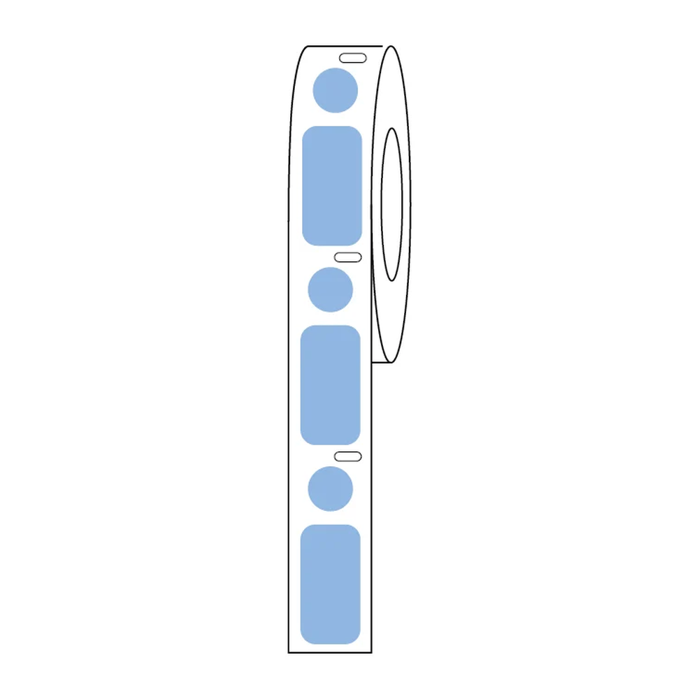 95B Label/Dot Combo Roll, Cryo, Direct Thermal, 24x13mm & 9.5mm Dot, for 1.5mL Tubes, Blue