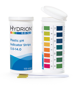 Hydrion Spectral 0-14 Plastic pH Strip, Carton/6