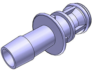 CPC MPC Connector Coupling Insert (Male) MPC22004T03M - MPC to 1/4" HB, Non-Valved, Polycarbonate (PC), Class VI, 5/PK
