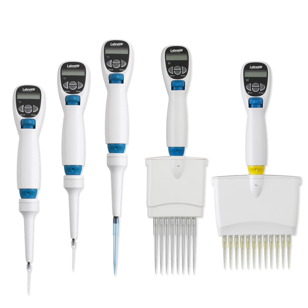 Labnet, Excel Electronic 12-Channel Pipettor, 100-1200µL, 115V