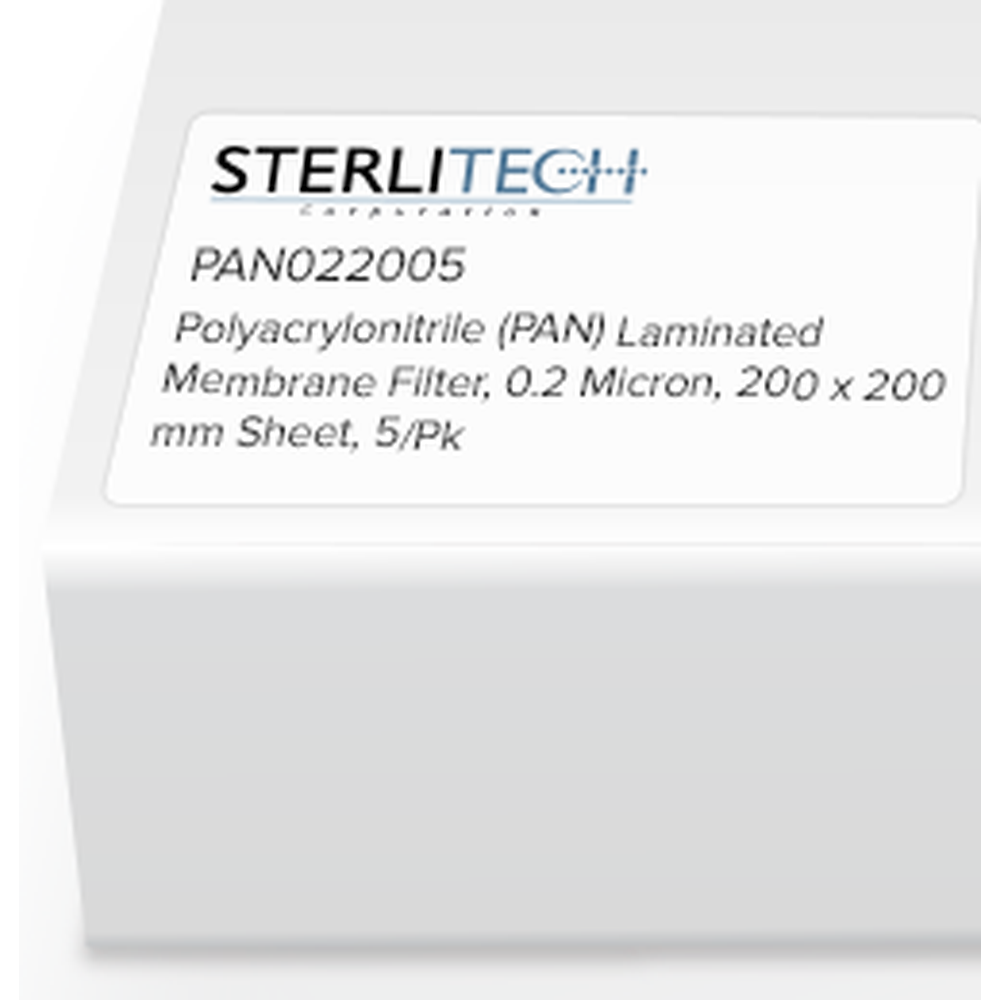 Polyacrylonitrile (PAN) Laminated Membrane Filter, 0.2 Micron, 200 x 200mm, 5/Pk