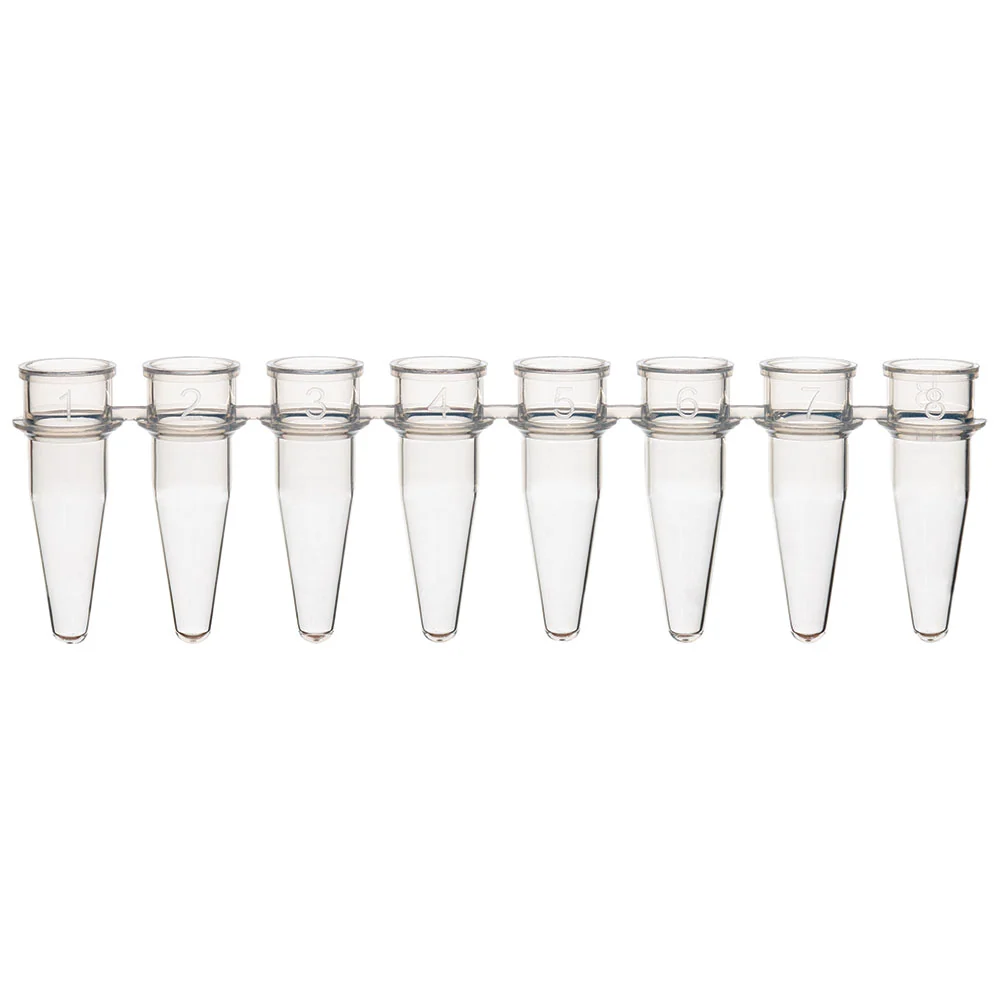 0.2mL 8-Strip Tubes, No Caps, Natural - cs-1250