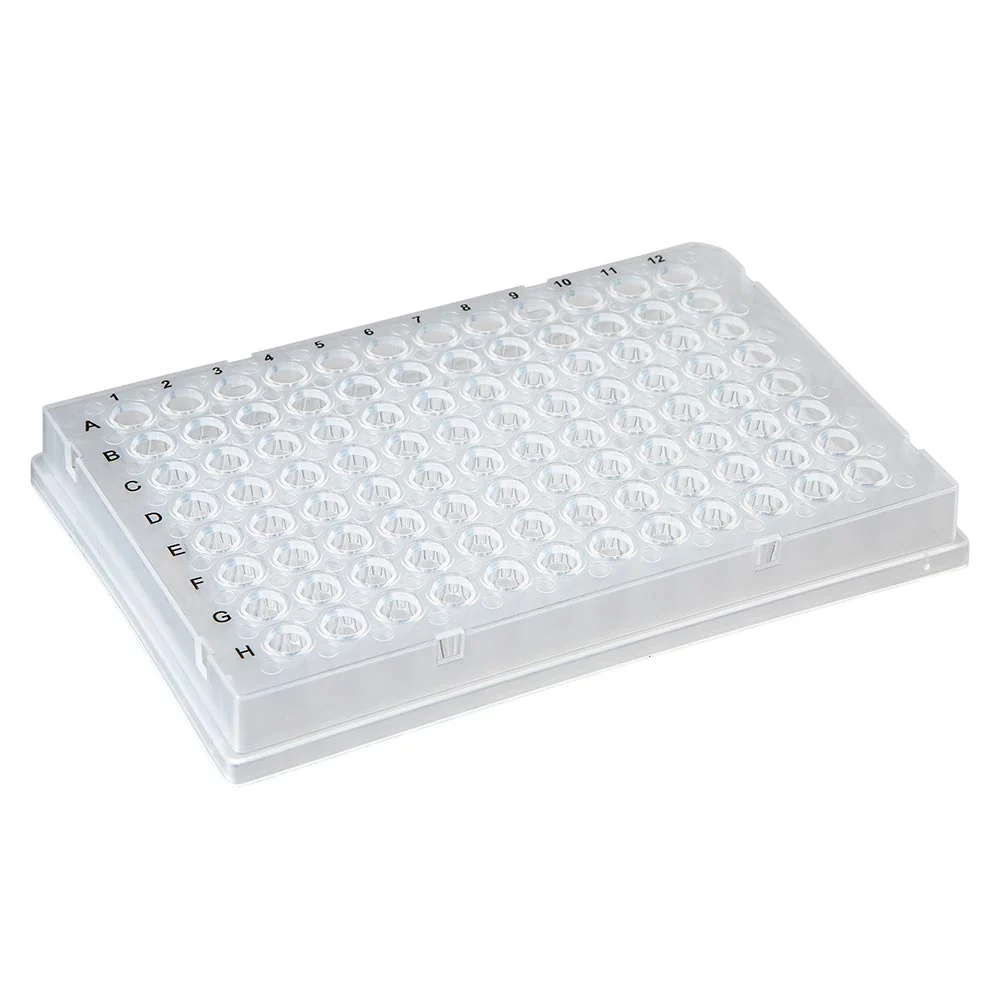 02 0.2mL 96-Well PCR Plate, Full Skirt, Clear - CS-100