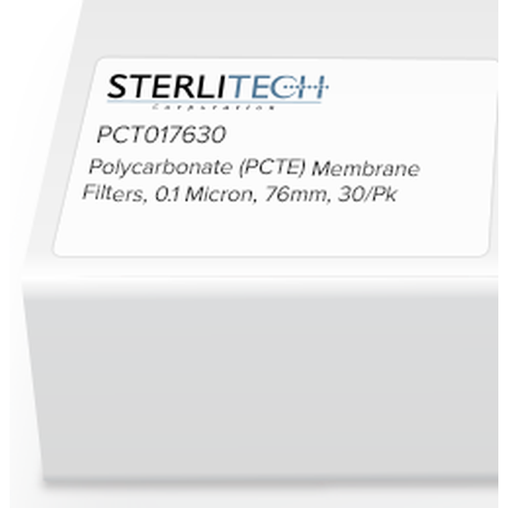 Polycarbonate (PCTE) Membrane Filters, 0.1 Micron, 76mm, 30/Pk