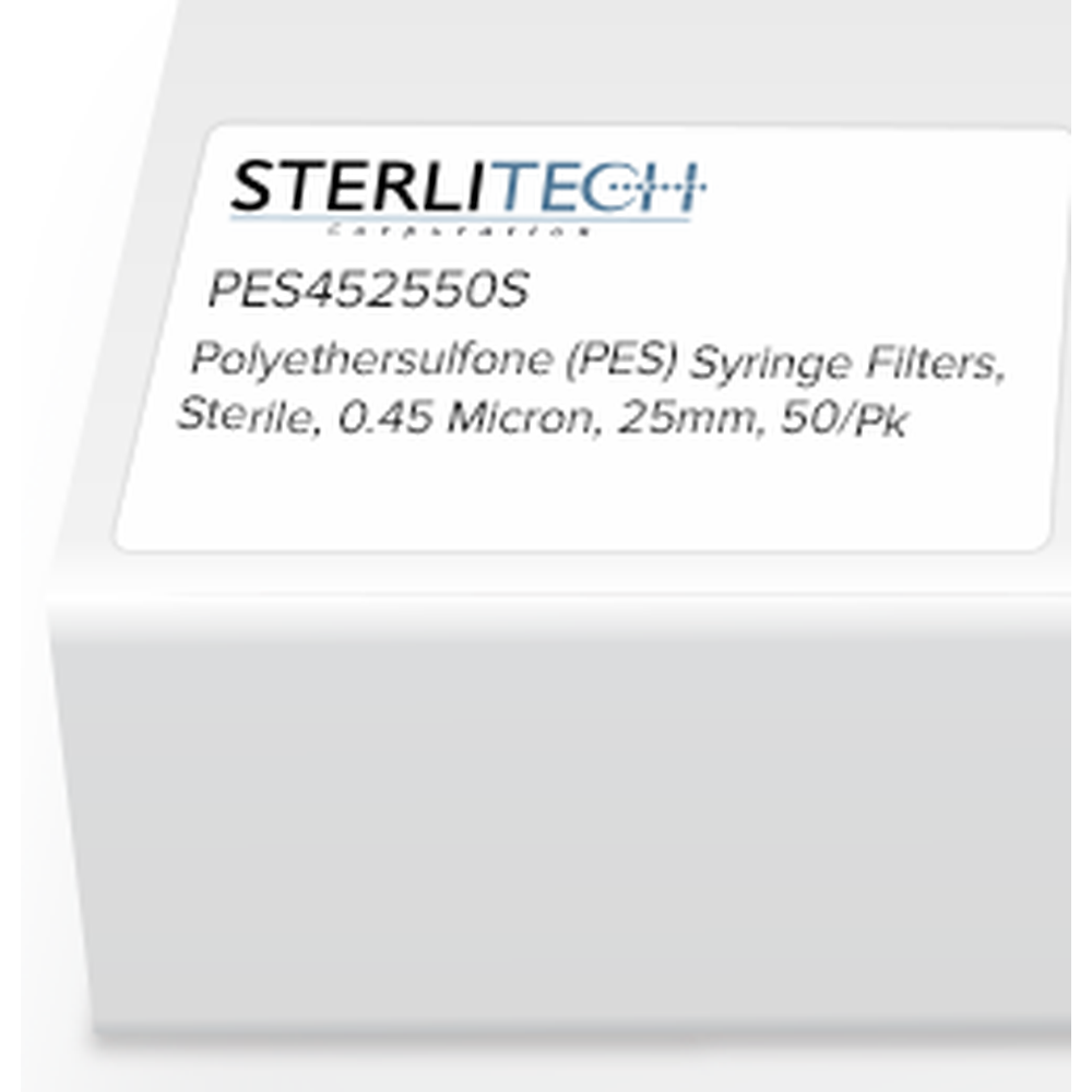 Expired Sterile Polyethersulfone Syringe Filter, 0.45 Micron, 25 mm Diameter, 50 Pack