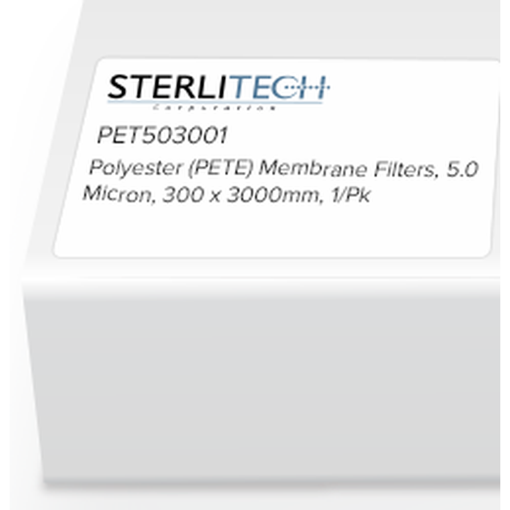 Polyester (PETE) Membrane Filters, 5.0 Micron, 300 x 3000mm, 1/Pk