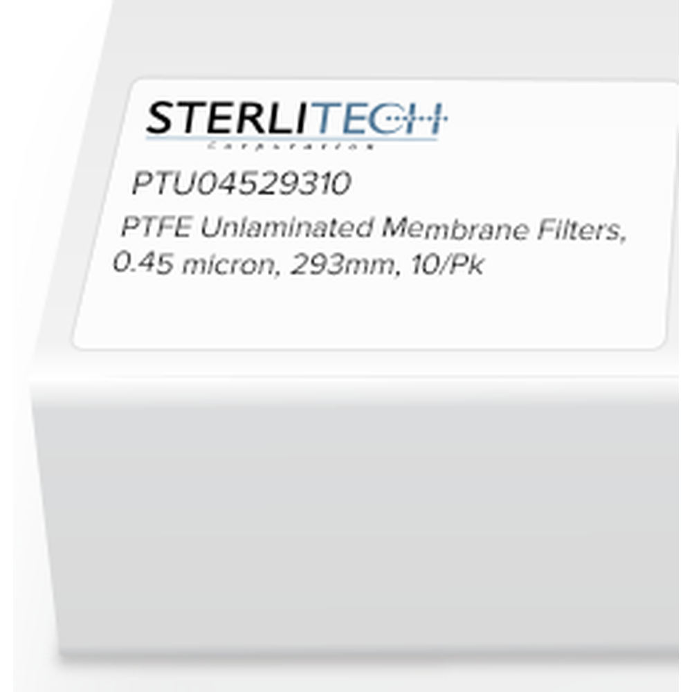 PTFE Unlaminated Membrane Filters, 0.45 micron, 293mm, 10/Pk